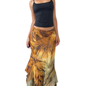 Vintage Silk Asymmetric Skirt (S)