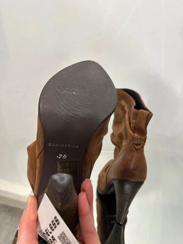 Vintage Slouch Italian Ankle Stiletto Boots (US 5)