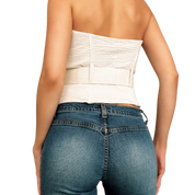 Bebe Pinstriped Corset Top (M)