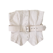 Bebe Pinstriped Corset Top (M)