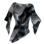 90s Sheer Asymmetrical Top (S)