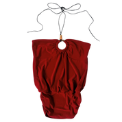 Vintage Keyhole Halter Top (S/M)
