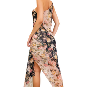 Asymmetrical Floral One Shoulder Dress (XS/S)