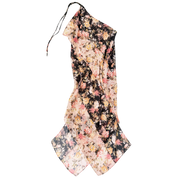 Asymmetrical Floral One Shoulder Dress (XS/S)