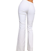 Bebe White Zipper Slacks (S)