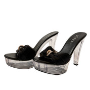 Y2K Lucite & Leather Pumps (6.5)