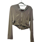 Vintage Utility Zip Cropped Light Jacket (M)