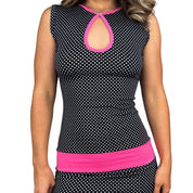 Y2K Polka Dot Mini Dress (S)