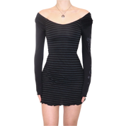 KILLAH Y2K Striped Mini Dress (XS)