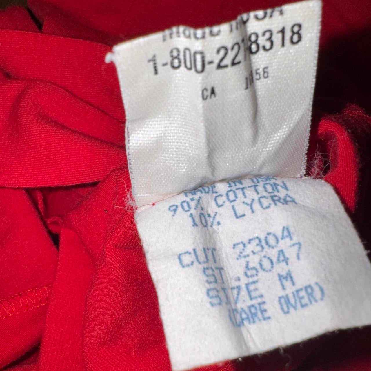 Vintage Red Hot Cotton Midi Dress (M)