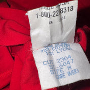 Vintage Red Hot Cotton Midi Dress (M)