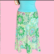 A. Byer Floral Paisley Midi Skirt (M)
