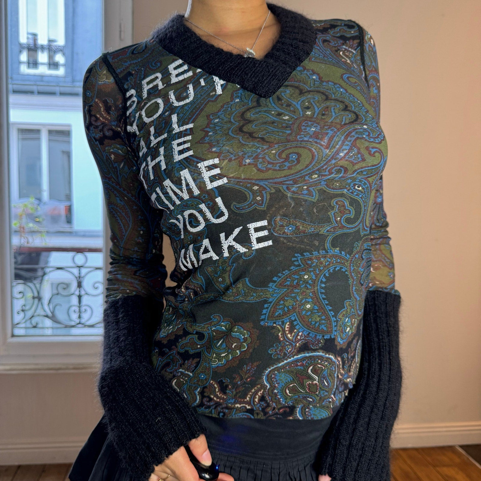 Italian Designer Printed Mesh (S)