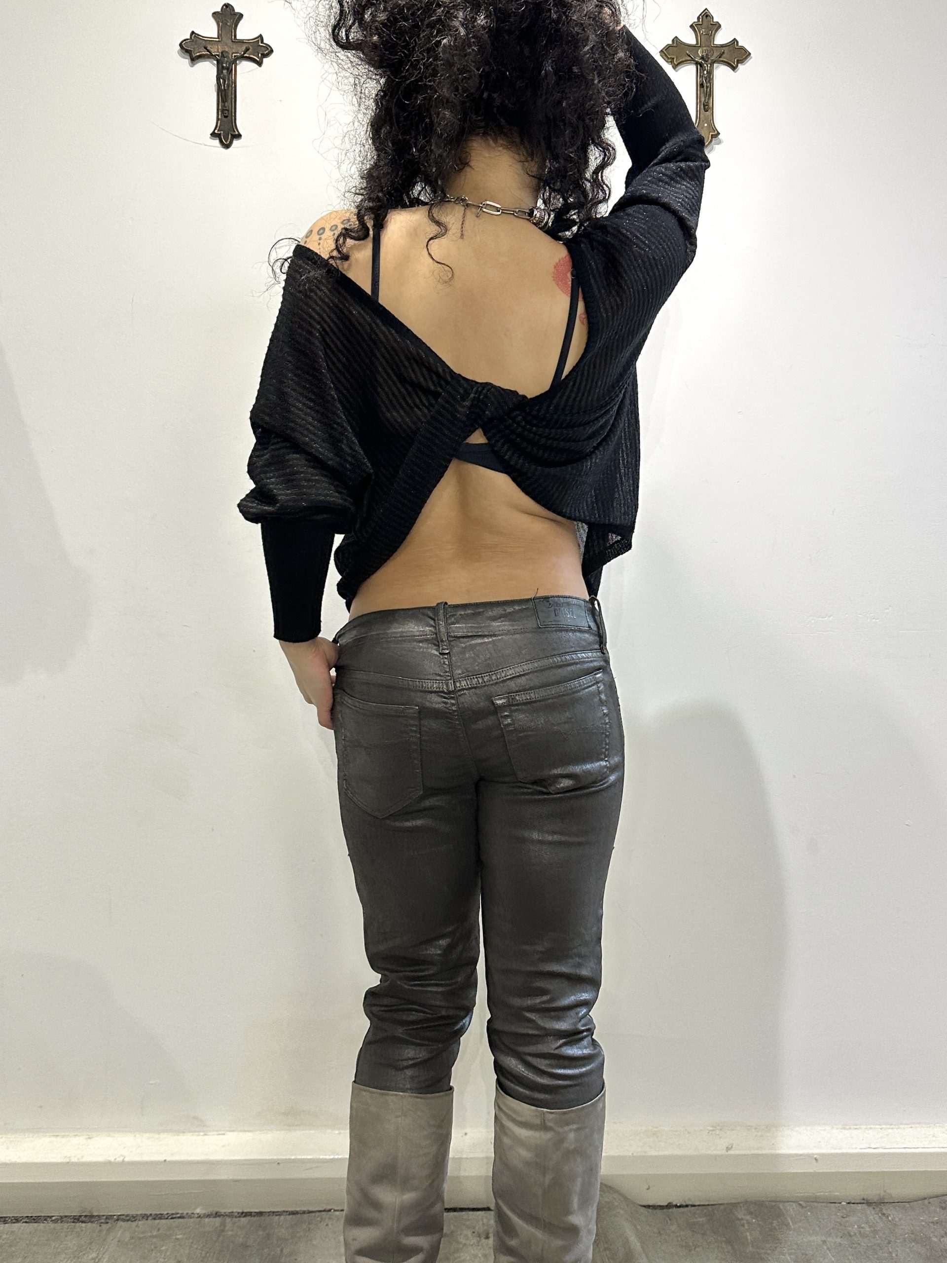 All Saints Sheer Multi Wear Avant Garde Top (S)