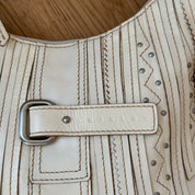 Vintage Sisley Ivory Leather Bag