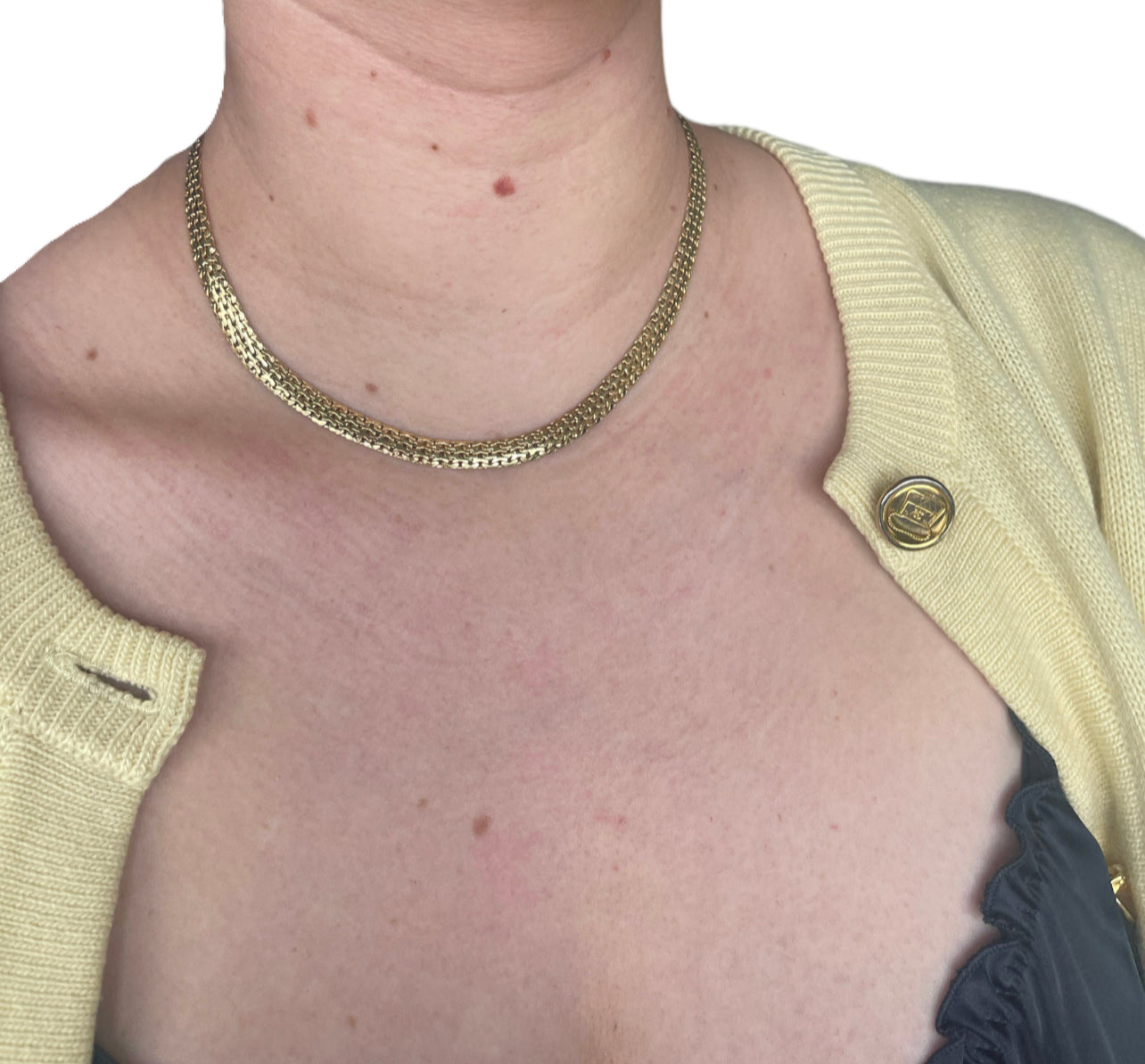 Vintage Slinky Woven Gold Flat Chain, 12k Gold Filled