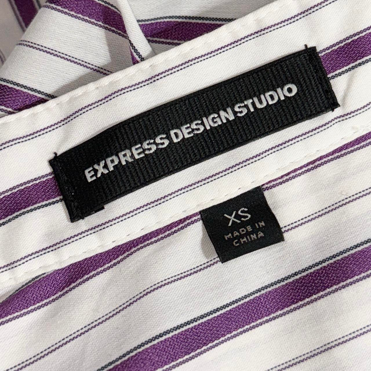 Express 2000s Striped Wrap Top (XS)
