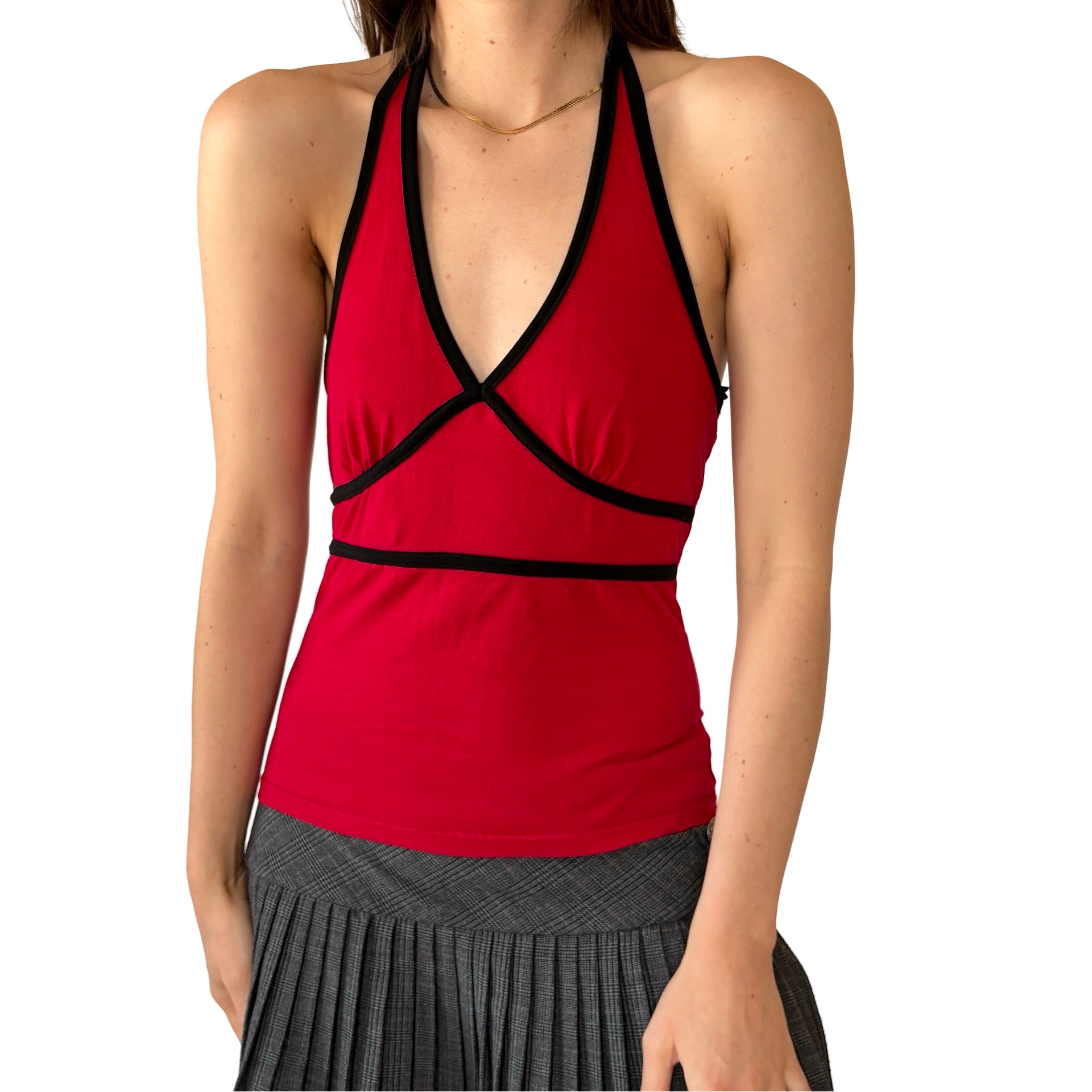 90s Red Halter Tank (S/M)