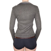 Y2K Italian Gray Wool Patchwork Blazer (S/M)