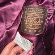 Vintage Burgundy Goat Leather Jacket (M)