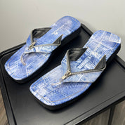 Faux Denim Flip Flops (7/8)