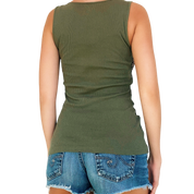 Army Green Sequin Tank (XS)
