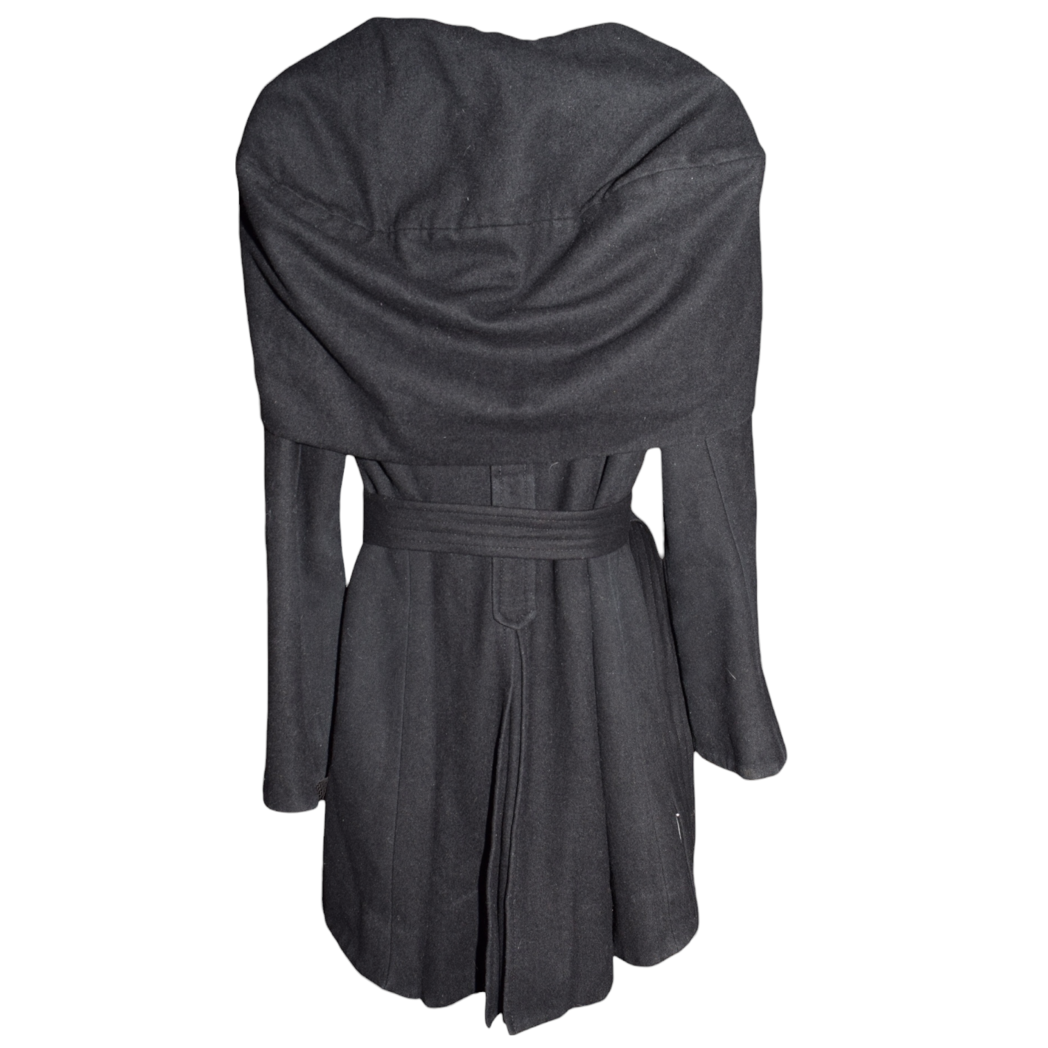 Miss Sixty M60 Black Wool Mini Trench Coat (L)