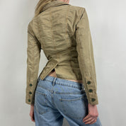 Vintage Khaki Military Jacket (S)