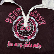 Vintage Flirty Varsity Graphic Polo Long Sleeve (S)