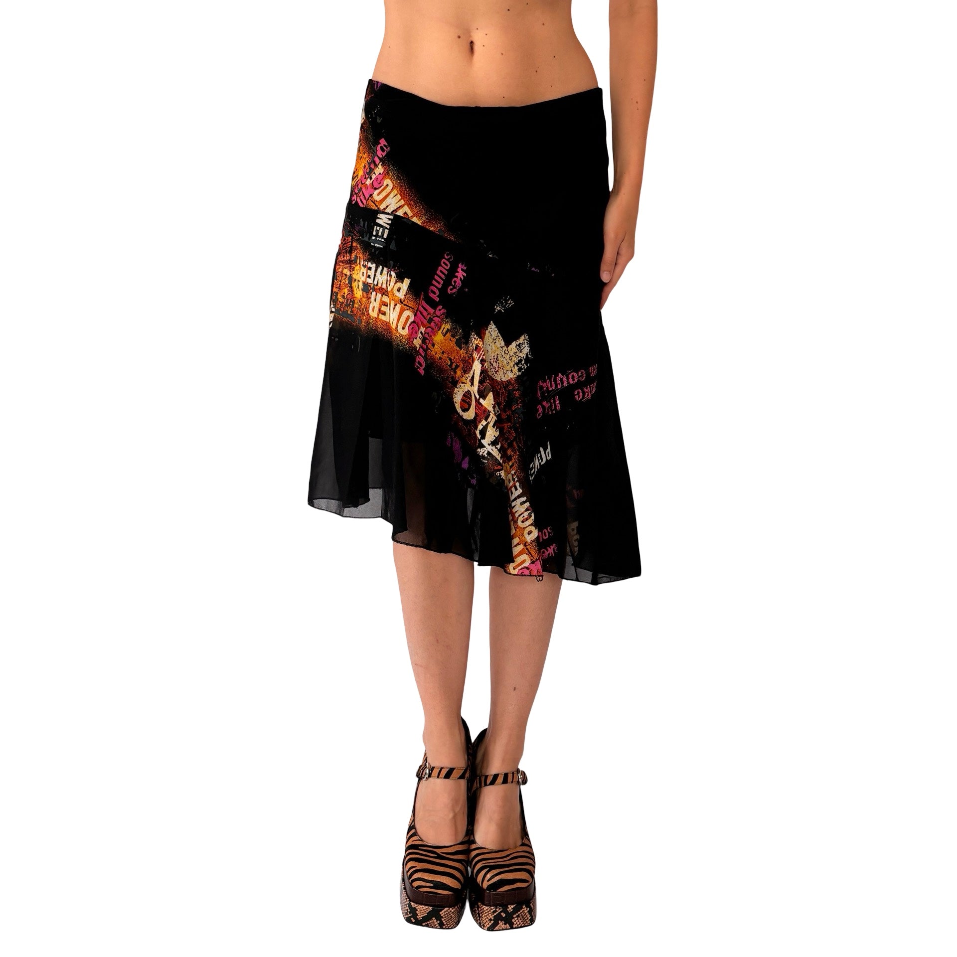 Y2K Graphic Print Midi  (M)