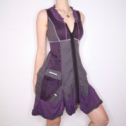 Y2K Cyber Punk Zip Up Dress (S)