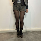 Vintage Plaid Blazer & Shorts Suit (XS)