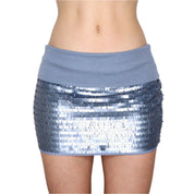 Y2K BEBE Blue Sequin Mini Skirt (S) 