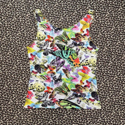 Y2K Second Skin Mesh Reversible Neckline Butterfly Graphic Tank (S/M)