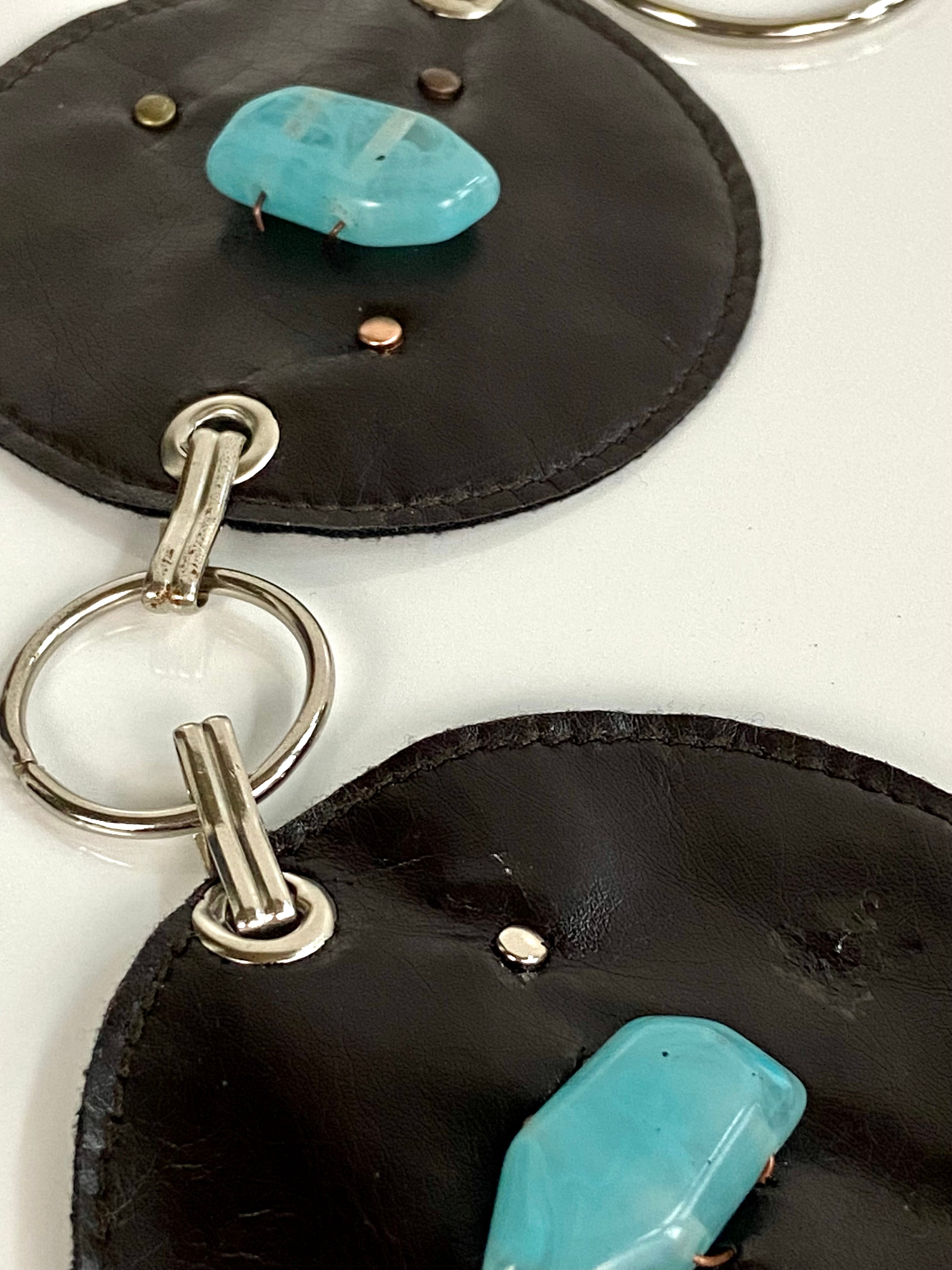 Leather circles belt