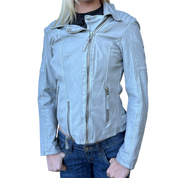 Vintage Italian Leather Cropped Moto Jacket (S)