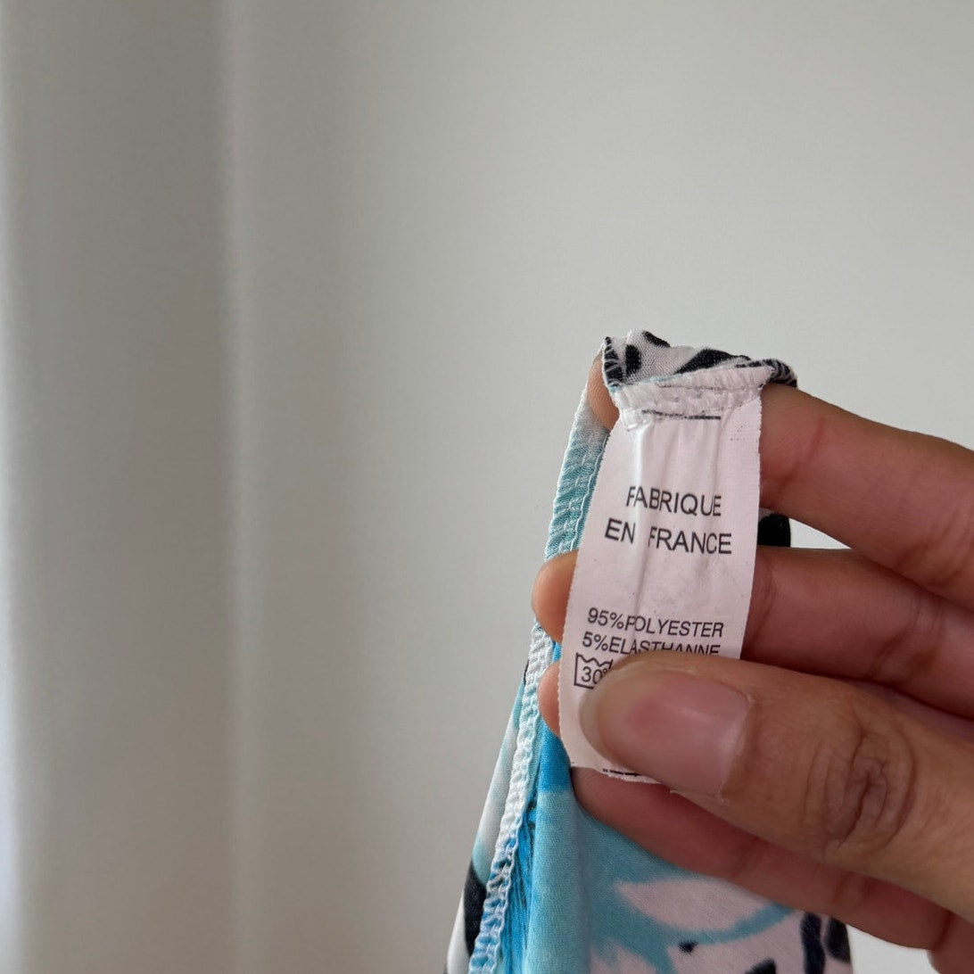 Vintage Floral Leopard Print Slip Dress (S)