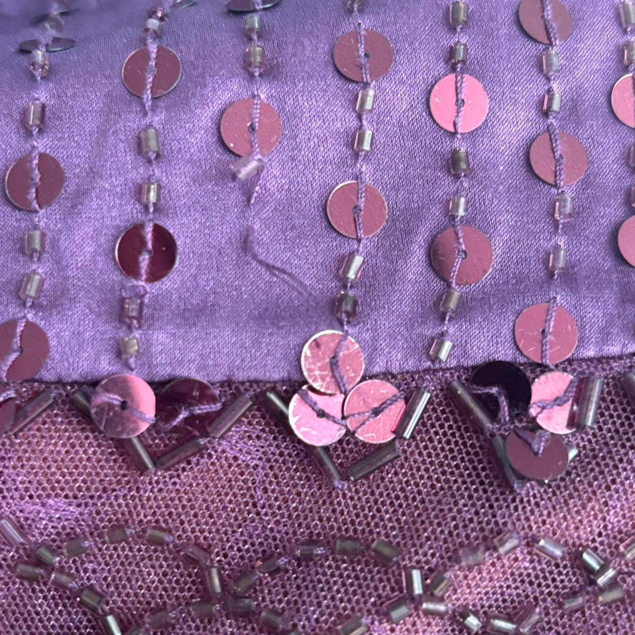 Silk Blend Beaded Sequin Skirt (M)