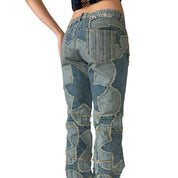 2000s Patchwork Jeans (S/M)