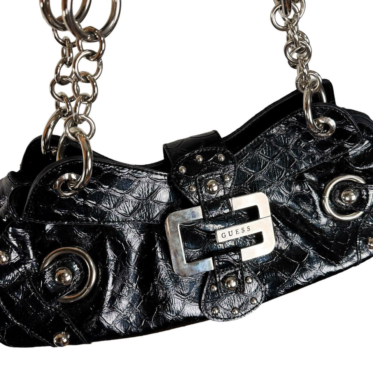 Guess Y2K Statement Buckle Shoulder Bag