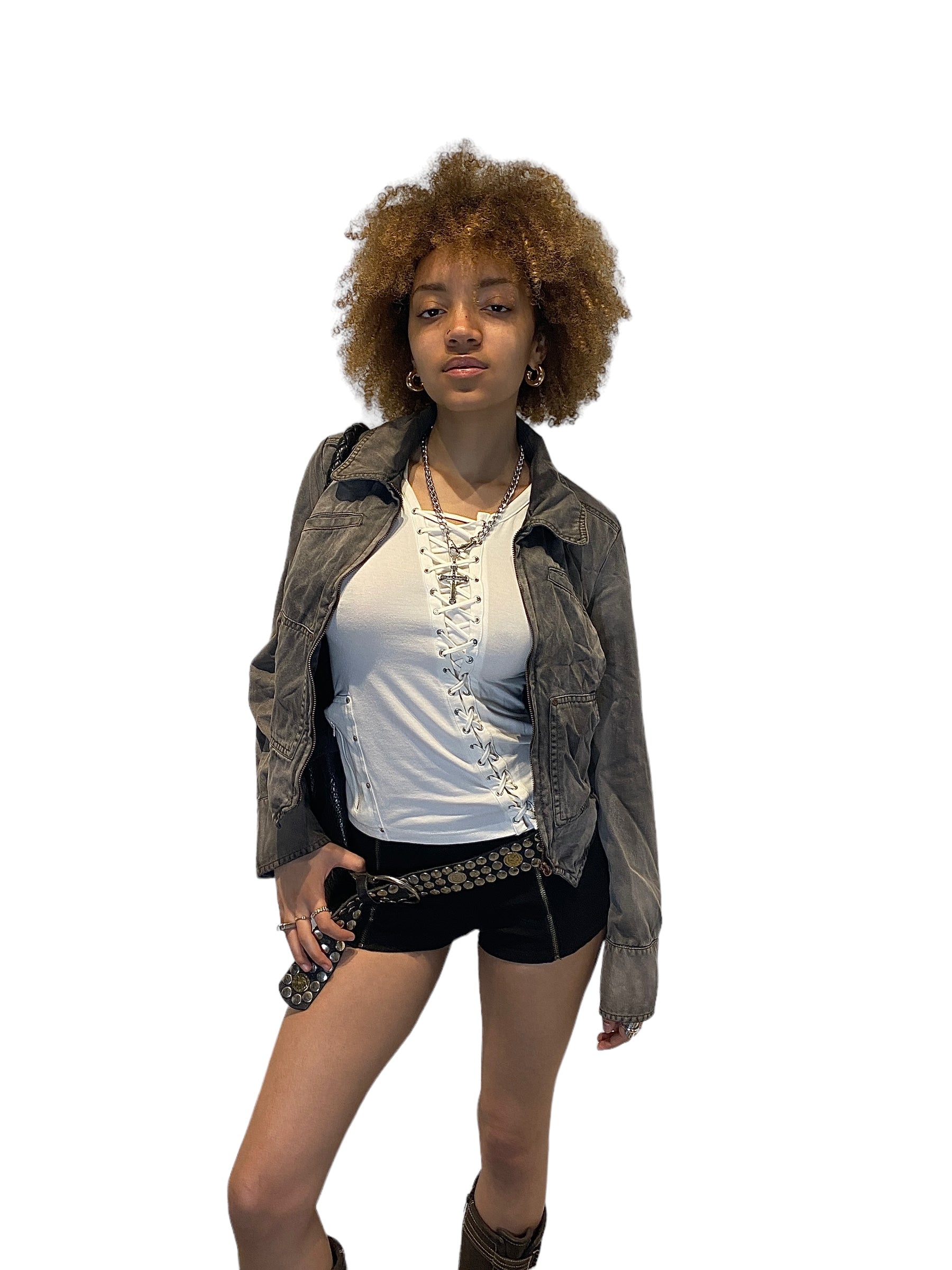 Vintage Diesel zip up utility jacket (M)