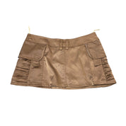 Vintage Gold Utility Mini Skirt (S)