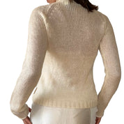 DKNY Cream Knit Pullover (S/M)