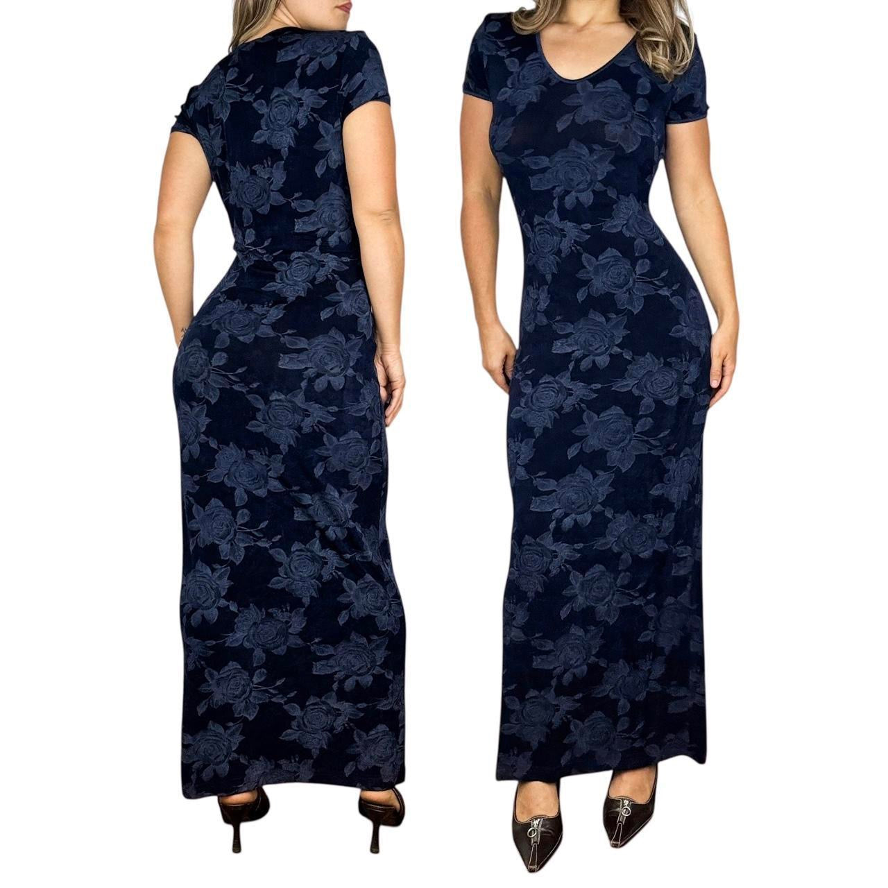 90s Slinky Floral Maxi Dress (L) 90s Slinky Floral Maxi Dress (L)