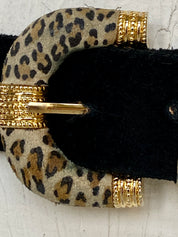 Cheetah print buckle vintage retro 80s 90s belt