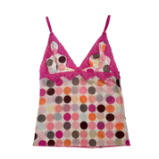 Y2K Polka Dot Mesh Cami (XS)