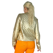 Metallic Faux Leather Jacket (M/L)