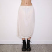 90s White Slit Slip Skirt (S)