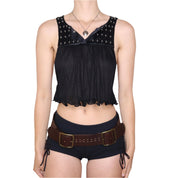 Y2K THOMAS WYLDE Skull Studded Tank Top (S/M)