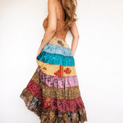 Patchwork Boho Maxi Dress - Small